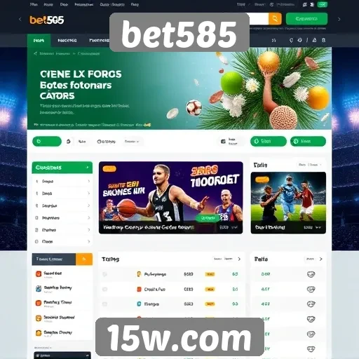 Acessibilidade e interface do site bet585